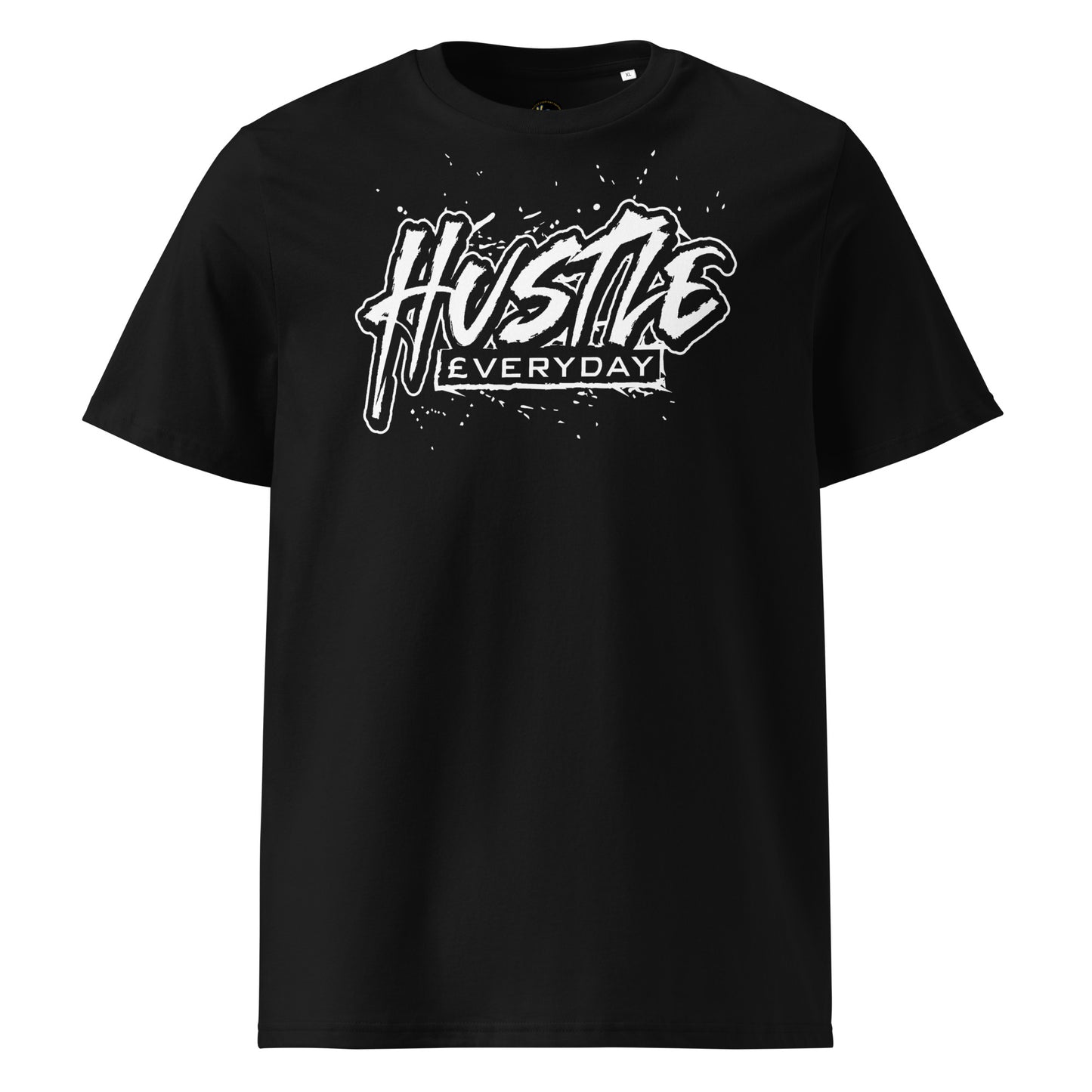 WHITE LOGO HUSTLE £VERYDAY TEE