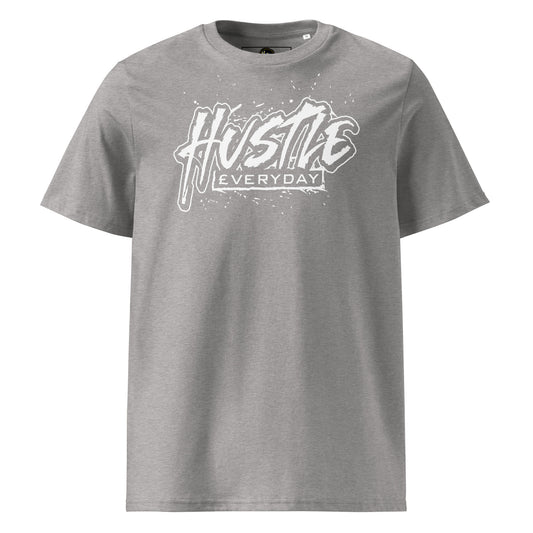 WHITE LOGO HUSTLE £VERYDAY TEE