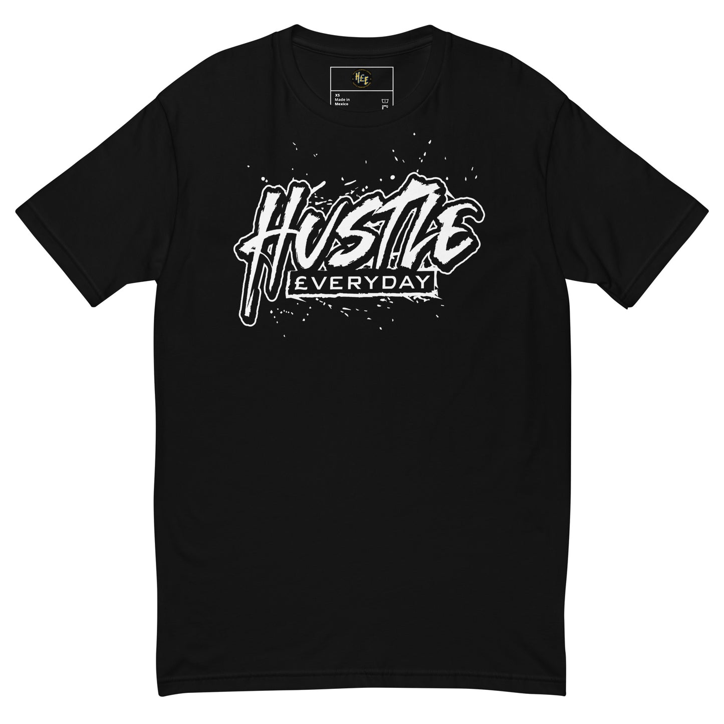 WEISSES T-SHIRT „HUSTLE“ MIT LOGO