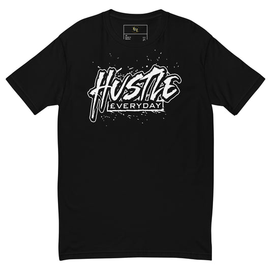 WHITE LOGO HUSTLE £VERYDAY TEE