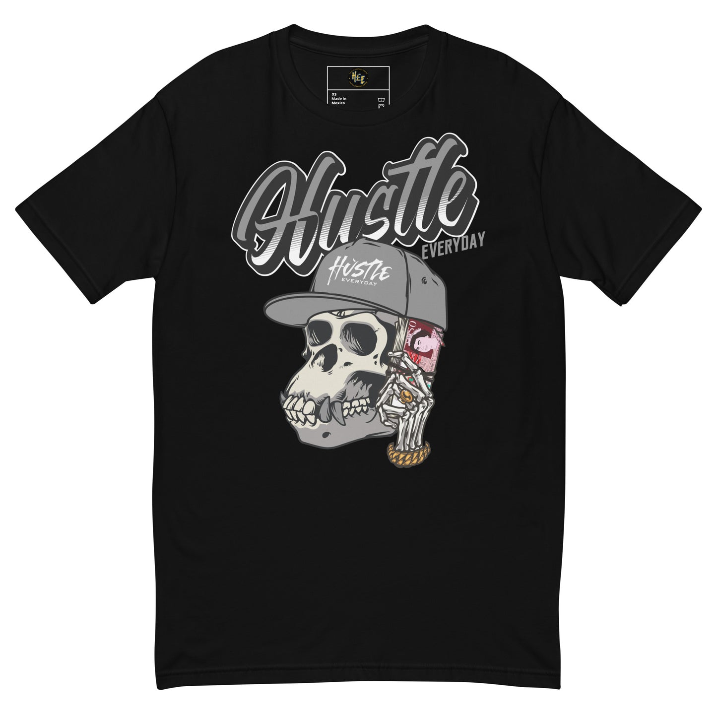 GREY APE SKULL H.£ TEE