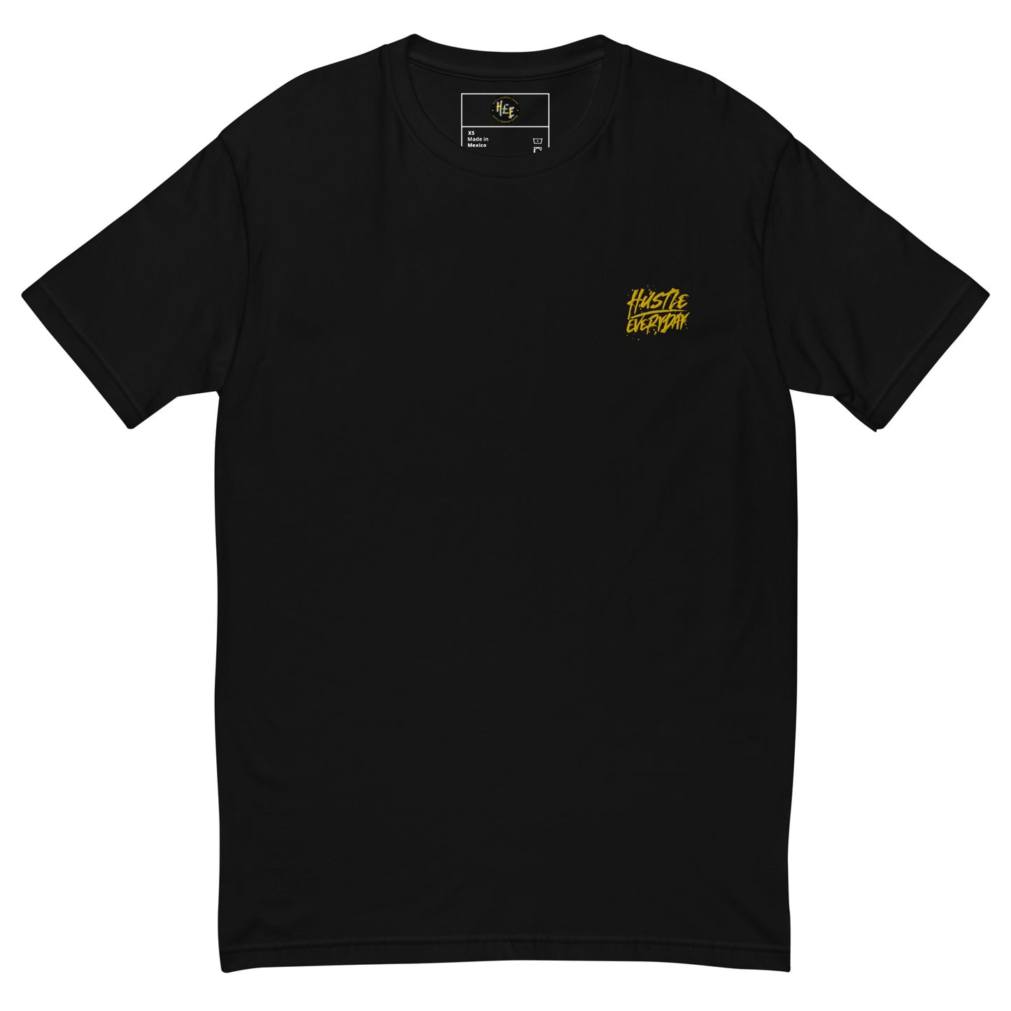 HUSTLE EVERYDAY TEE (GOLD LOGO)