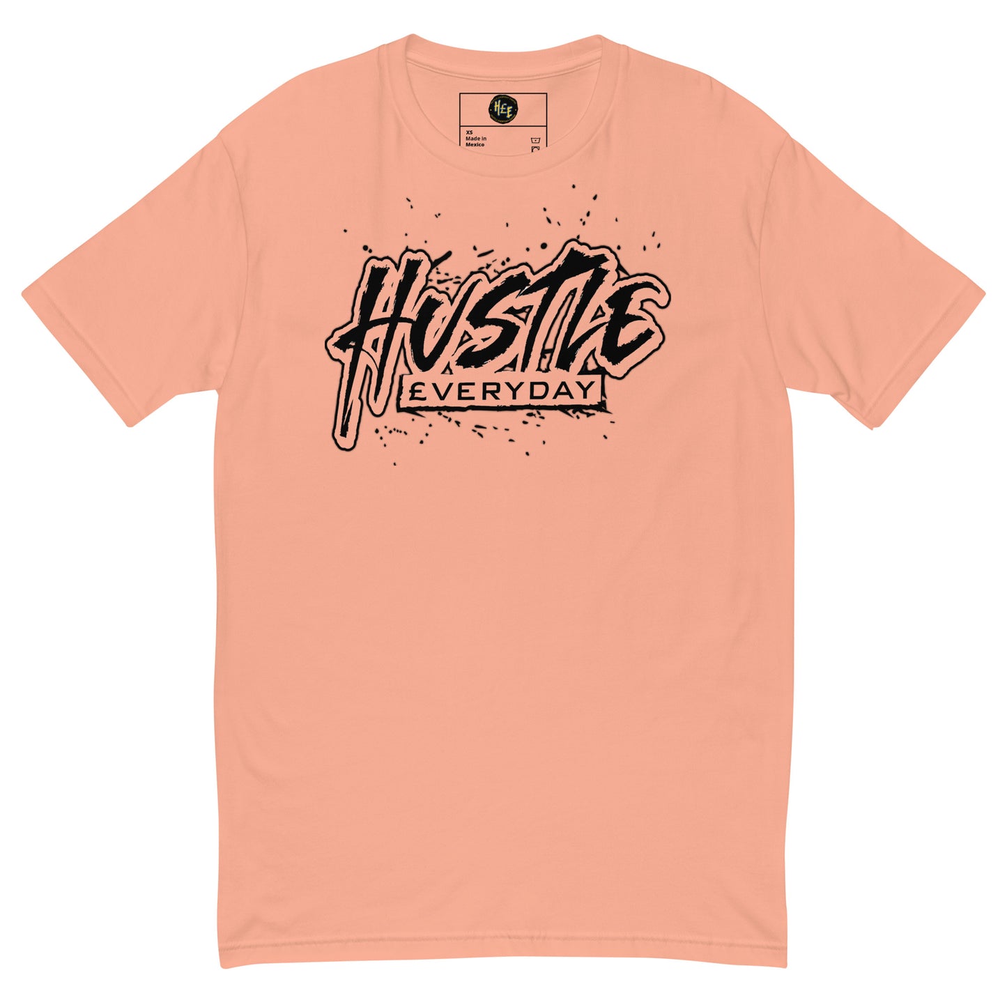 BLACK LOGO HUSTLE £VERYDAY TEE