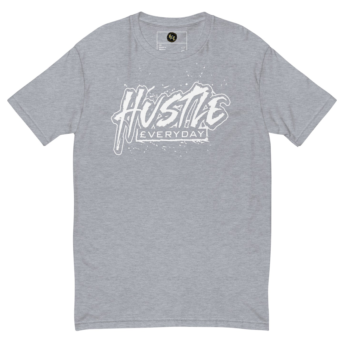 WEISSES T-SHIRT „HUSTLE“ MIT LOGO