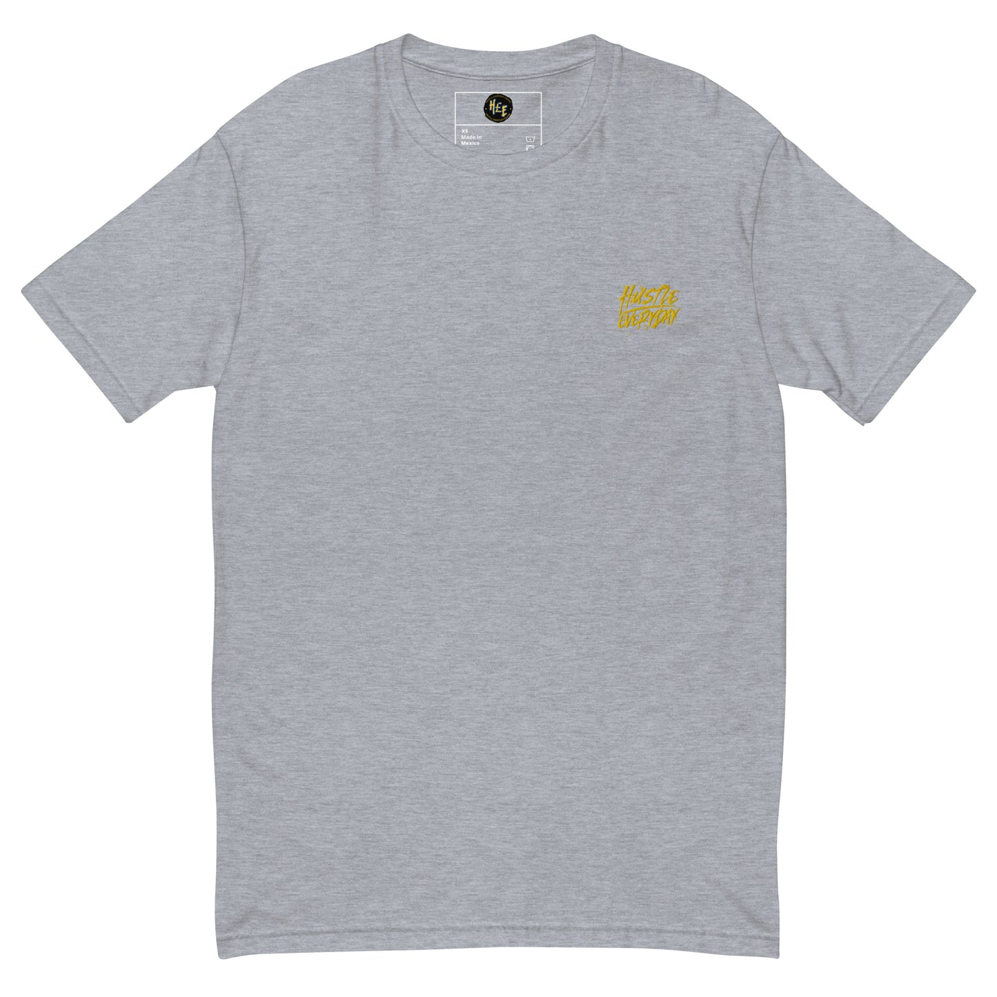 HUSTLE EVERYDAY TEE (GOLD LOGO)