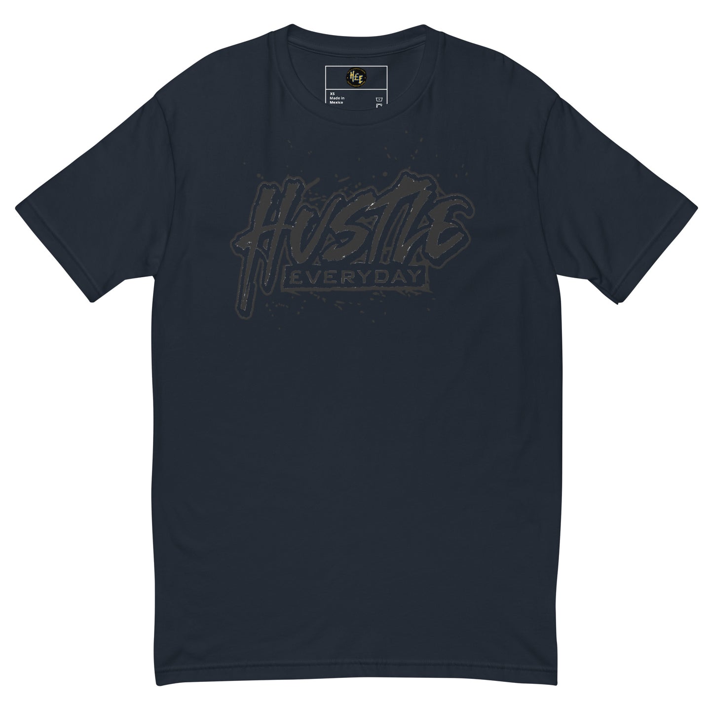 BLACK LOGO HUSTLE £VERYDAY TEE