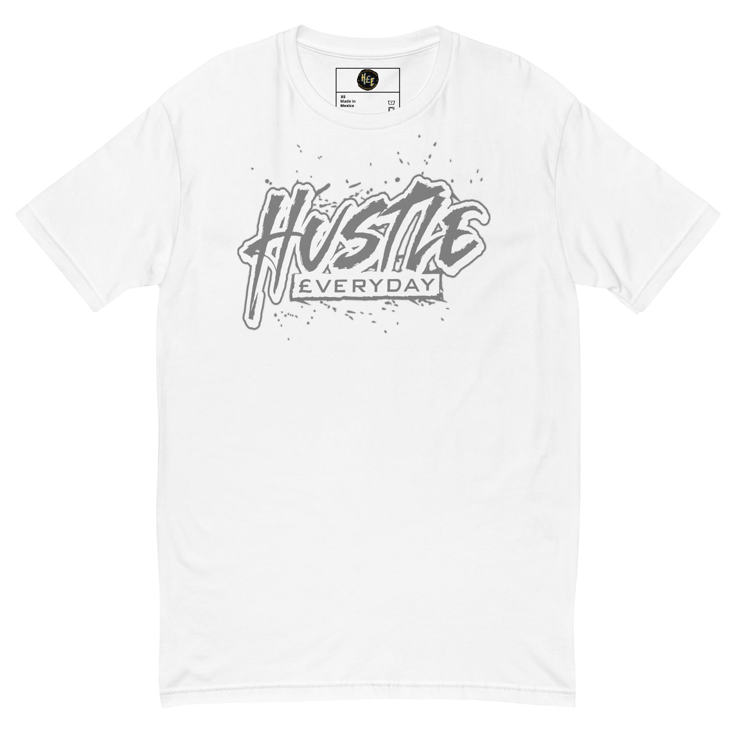 GREY LOGO HUSTLE £VERYDAY TEE