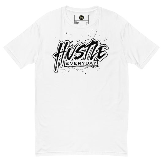 BLACK LOGO HUSTLE £VERYDAY TEE