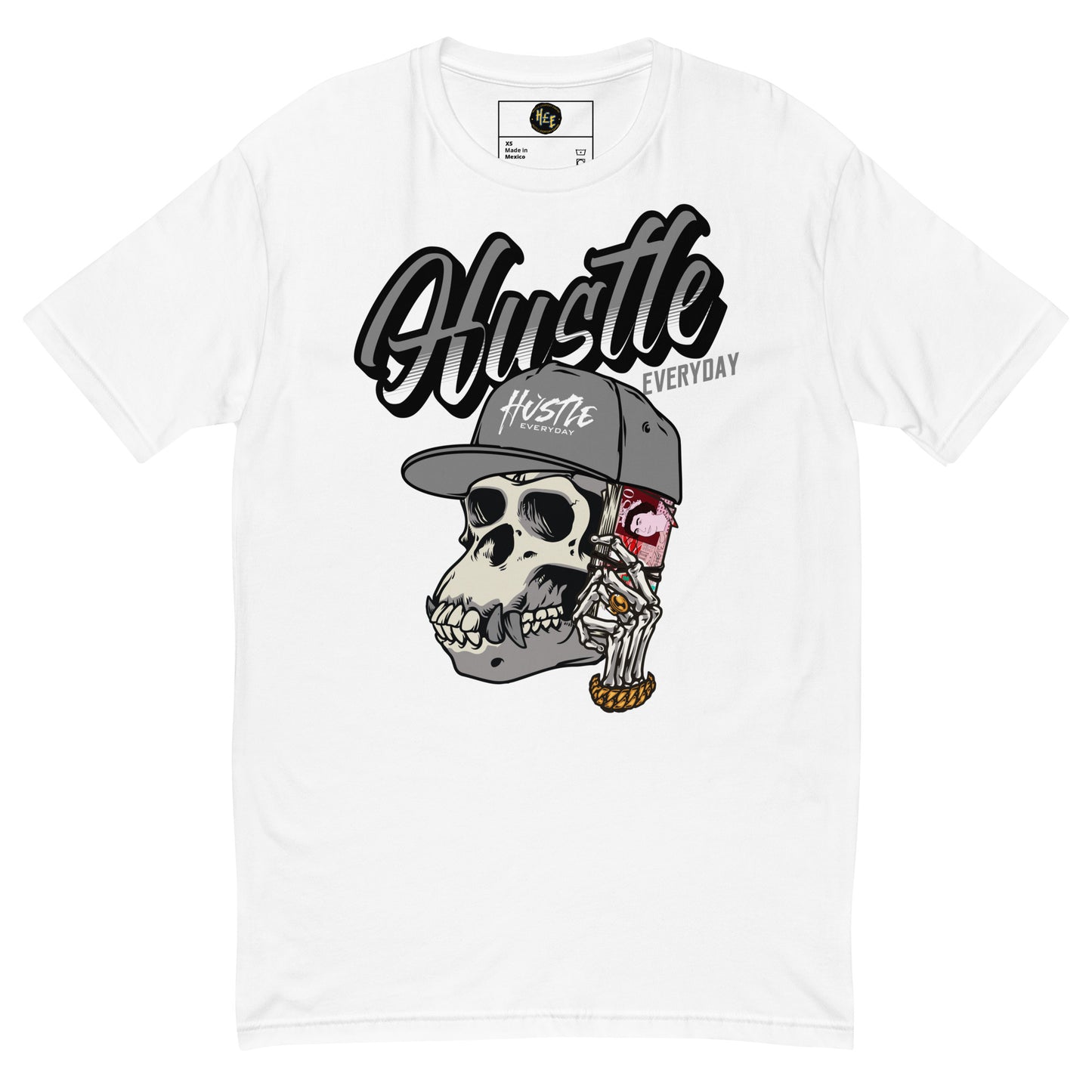 GREY APE SKULL H.£ TEE