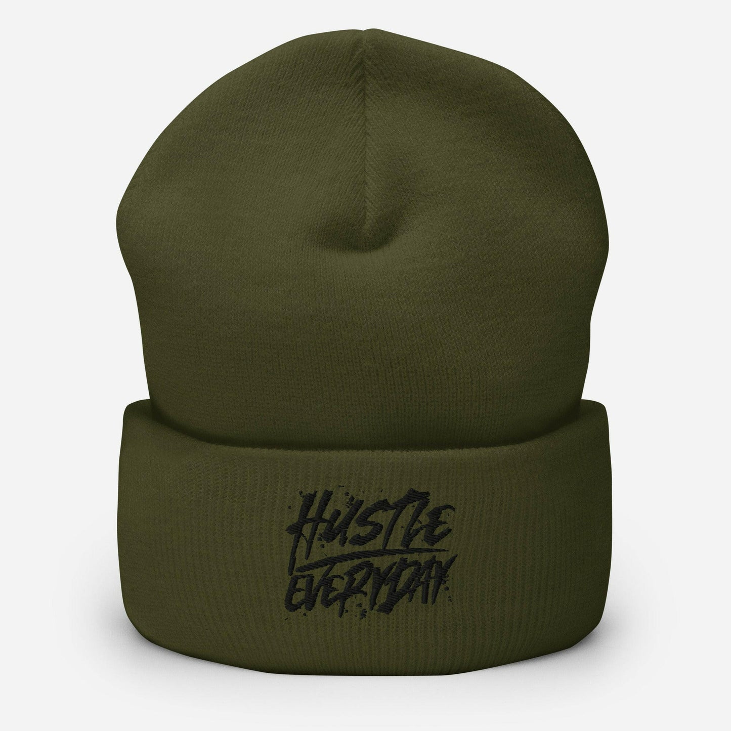 Black Hustle Everyday Cuffed Beanie - HUSTLE £VERYDAY