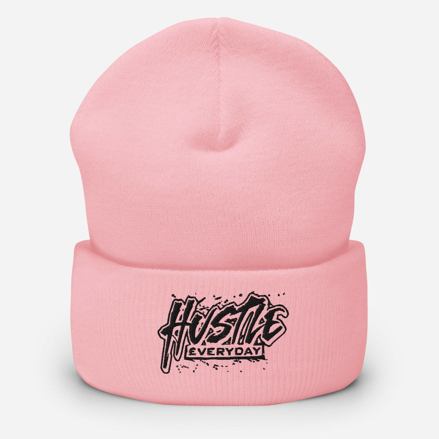 Black Hustle £veryday Cuffed Beanie - HUSTLE £VERYDAY