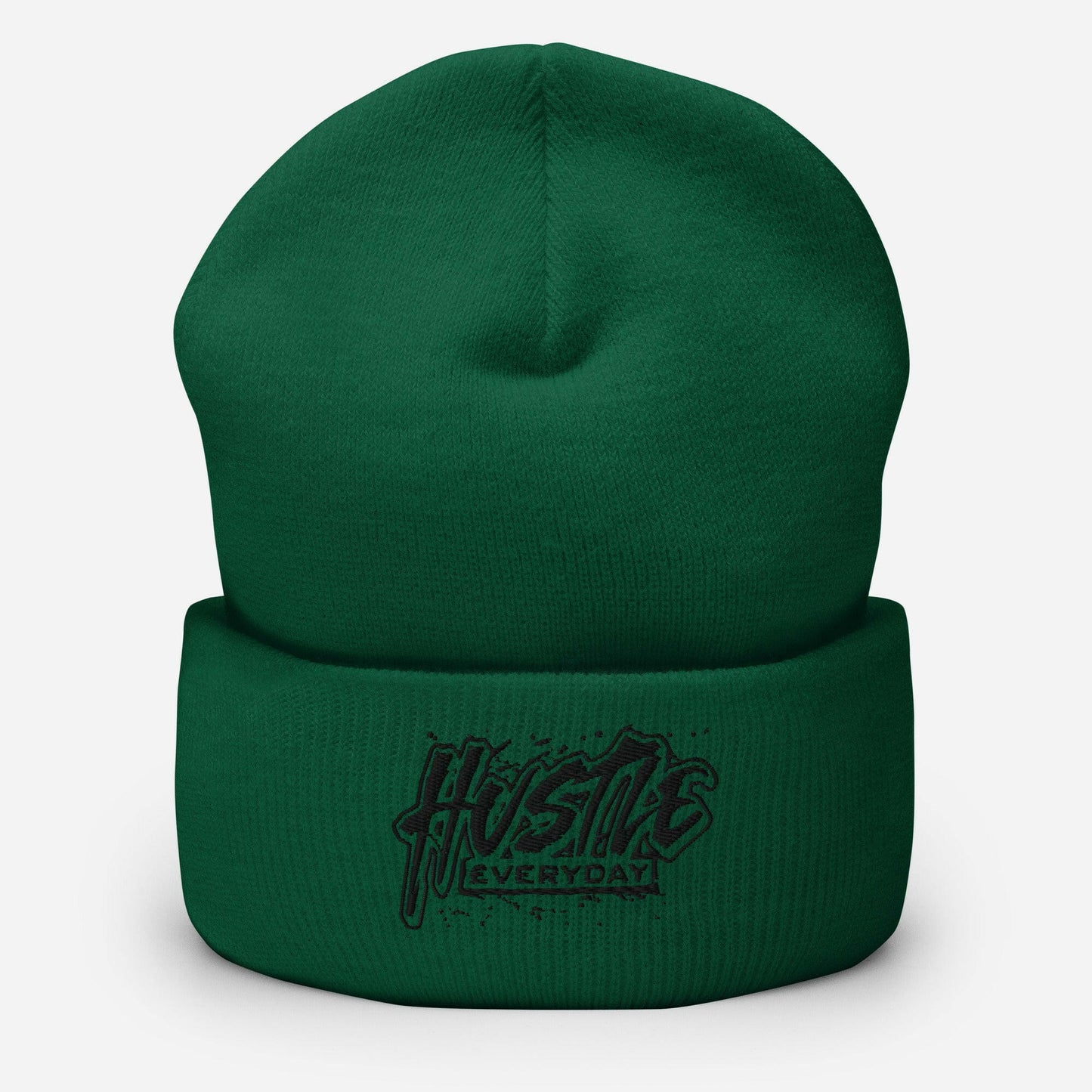 Black Hustle £veryday Cuffed Beanie - HUSTLE £VERYDAY