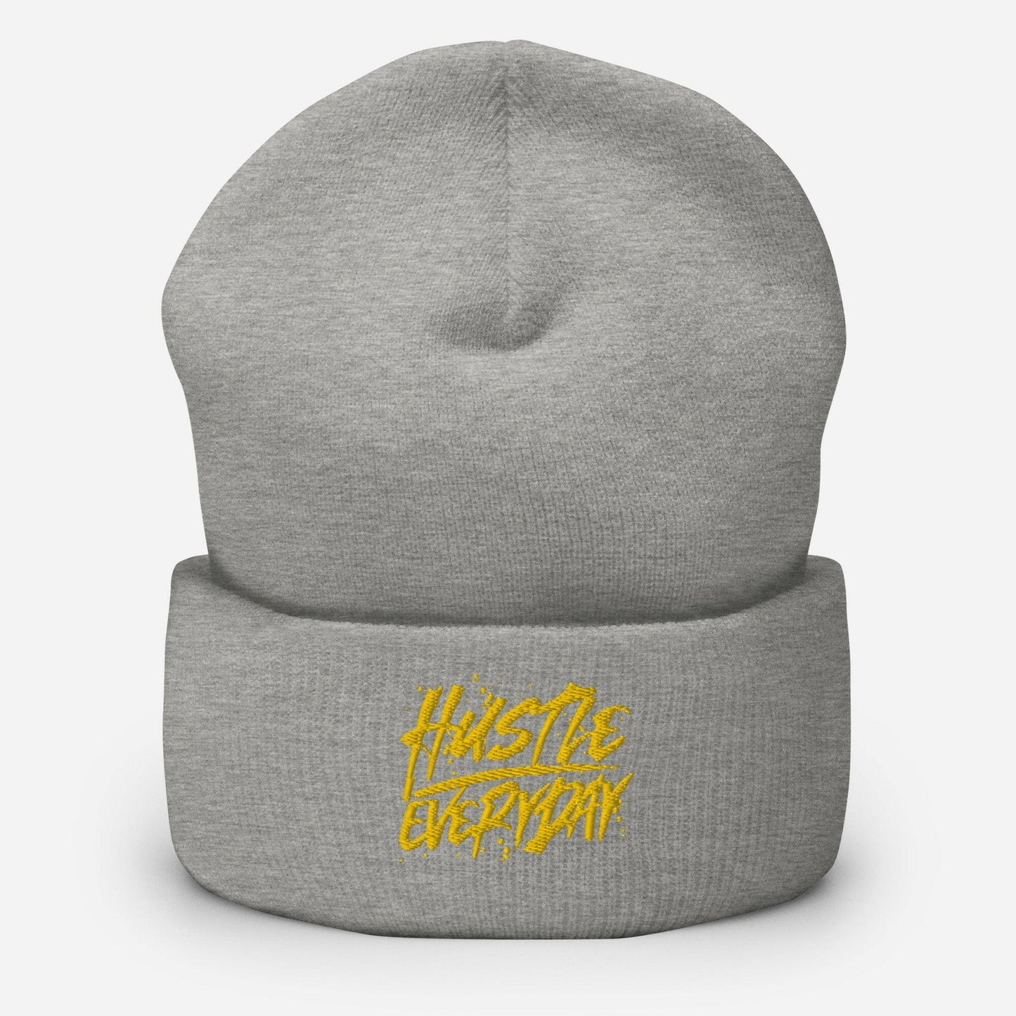 Gold Hustle Everyday Cuffed Beanie - HUSTLE £VERYDAY