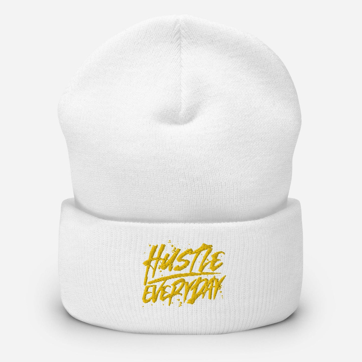 Gold Hustle Everyday Cuffed Beanie - HUSTLE £VERYDAY