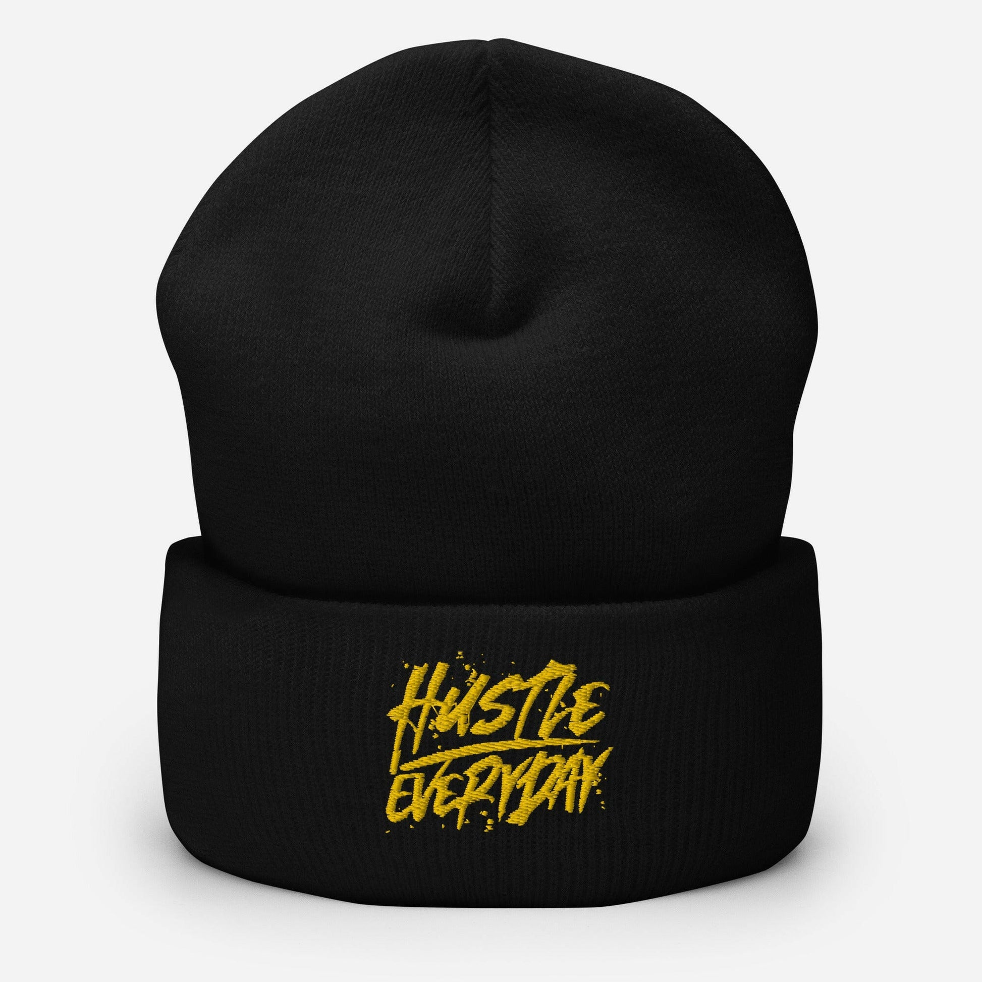 Gold Hustle Everyday Cuffed Beanie - HUSTLE £VERYDAY