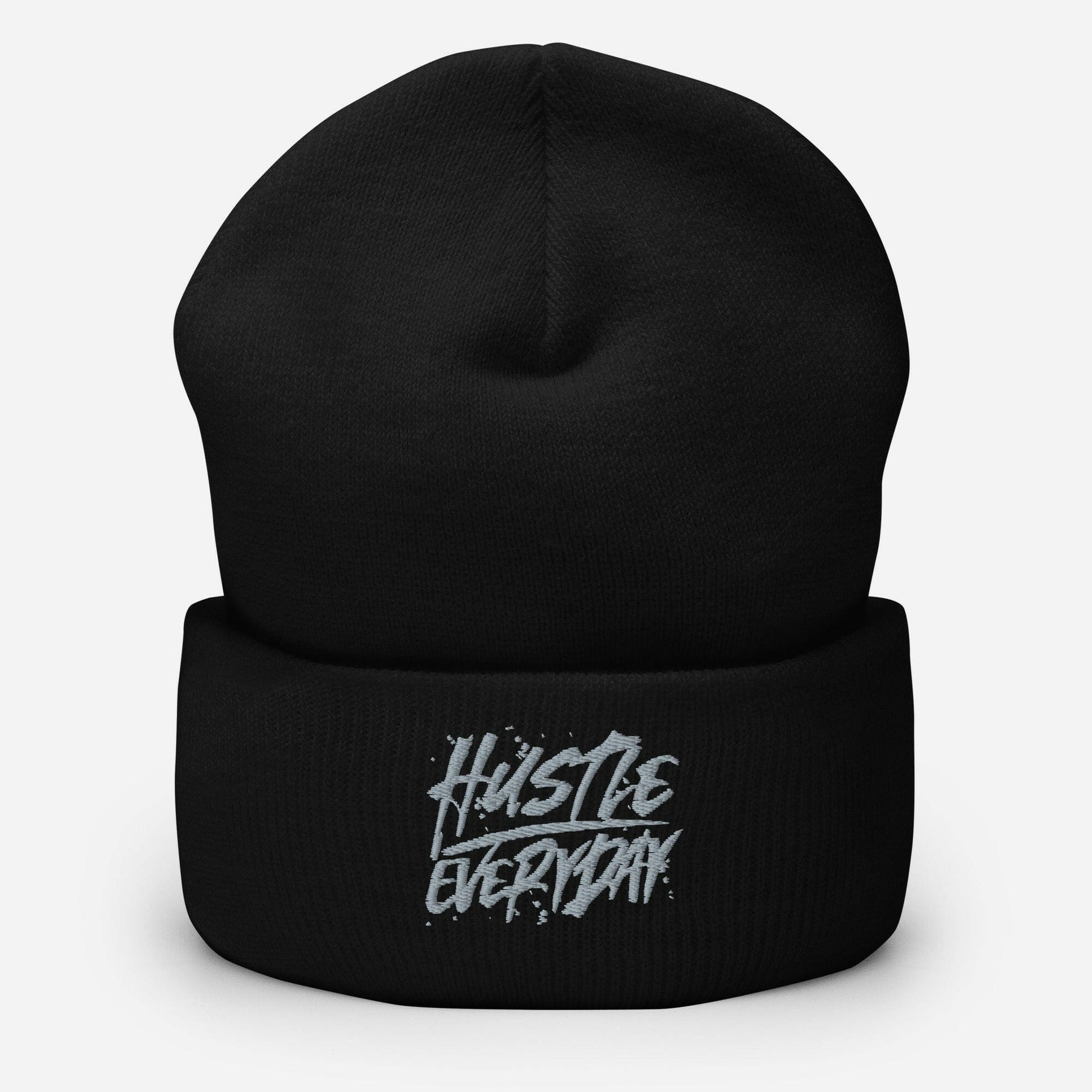 Grey Hustle Everyday Cuffed Beanie - HUSTLE £VERYDAY