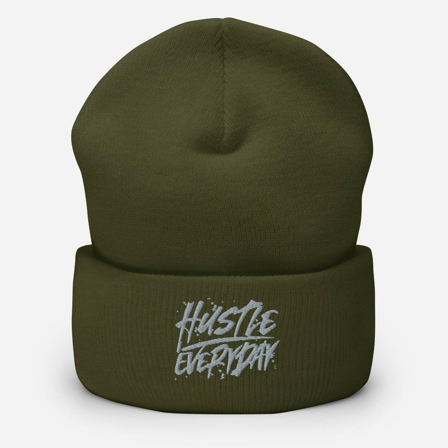 Grey Hustle Everyday Cuffed Beanie - HUSTLE £VERYDAY