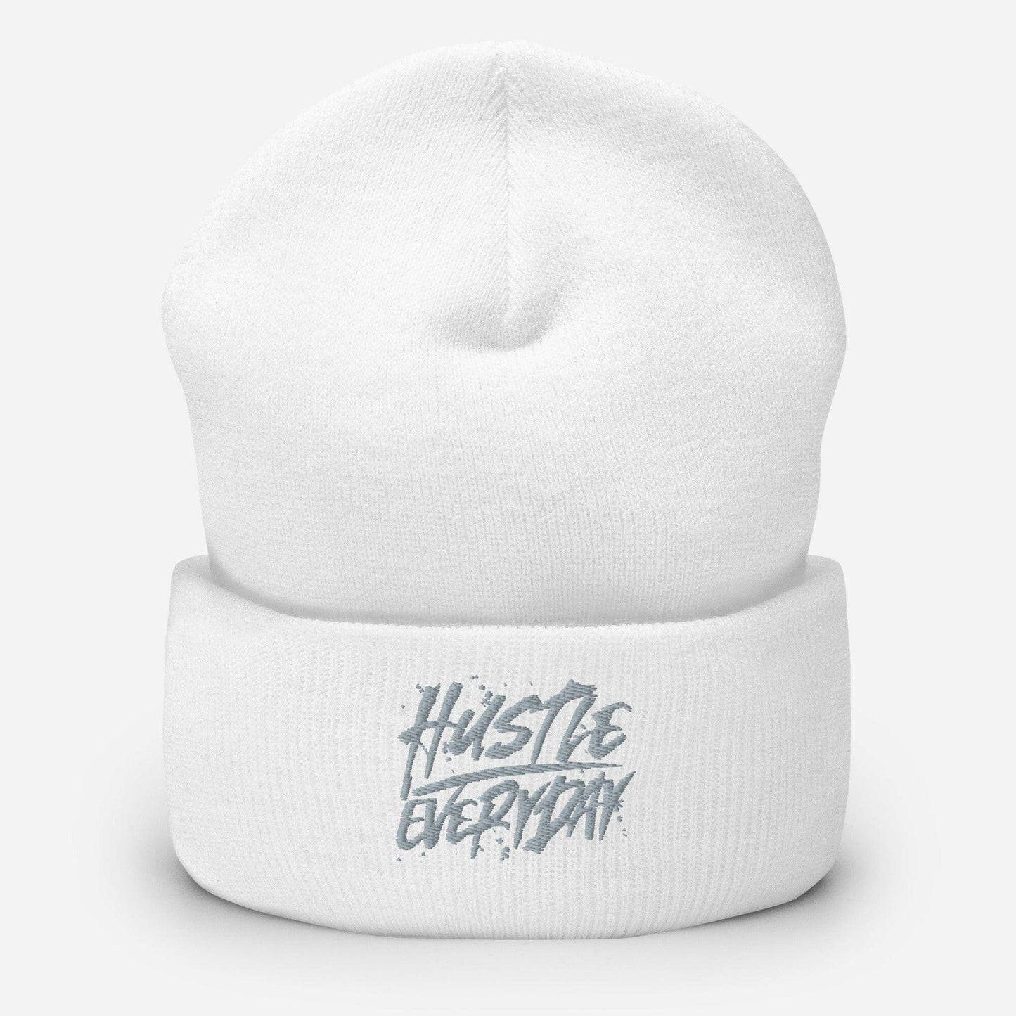 Grey Hustle Everyday Cuffed Beanie - HUSTLE £VERYDAY