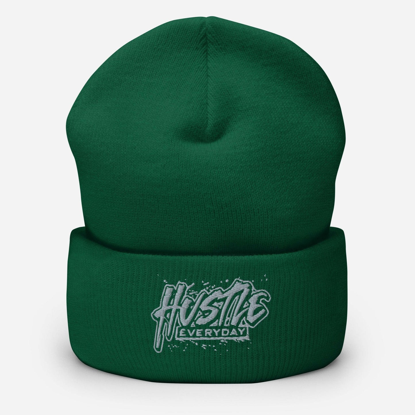 Grey Hustle £veryday Cuffed Beanie - HUSTLE £VERYDAY