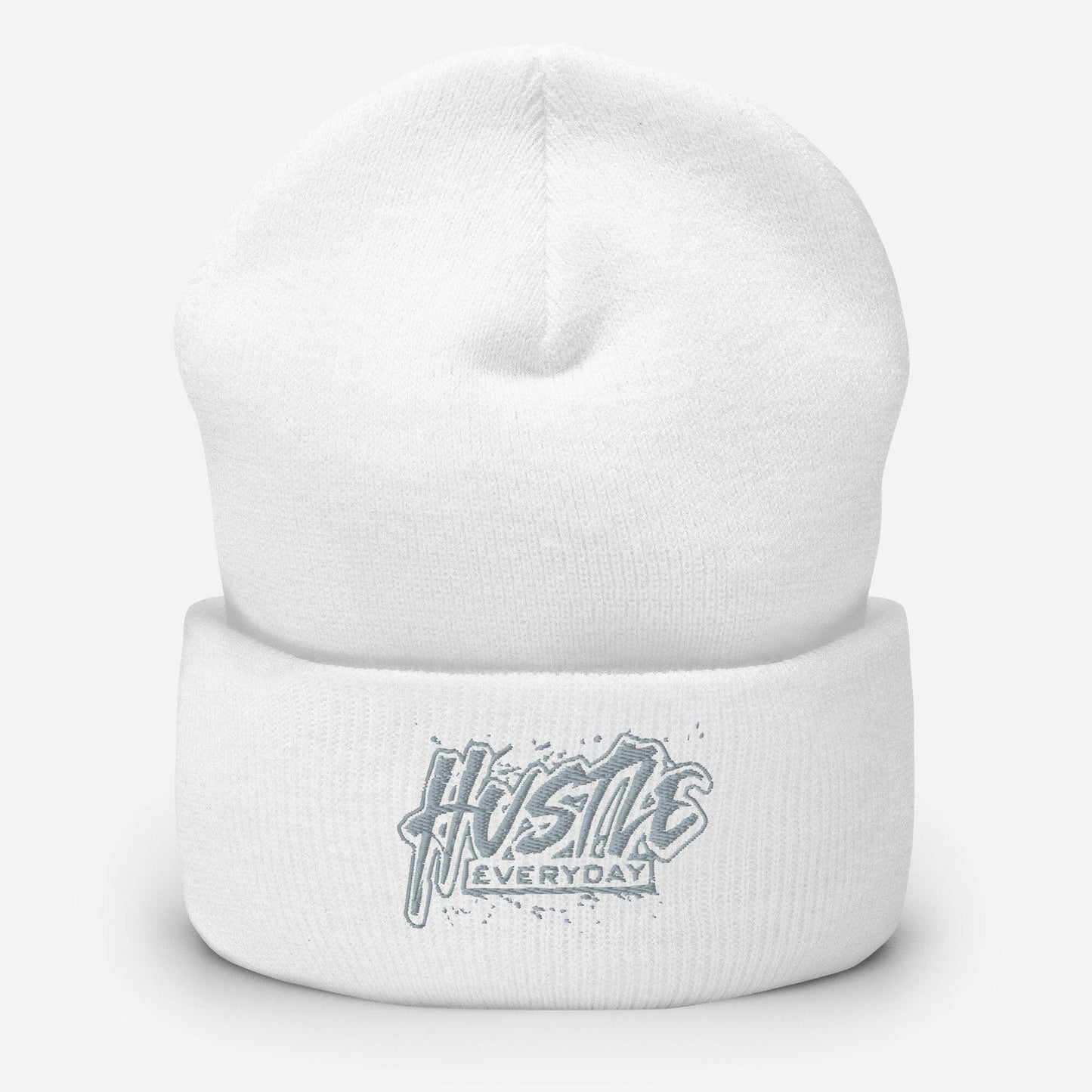 Grey Hustle £veryday Cuffed Beanie - HUSTLE £VERYDAY