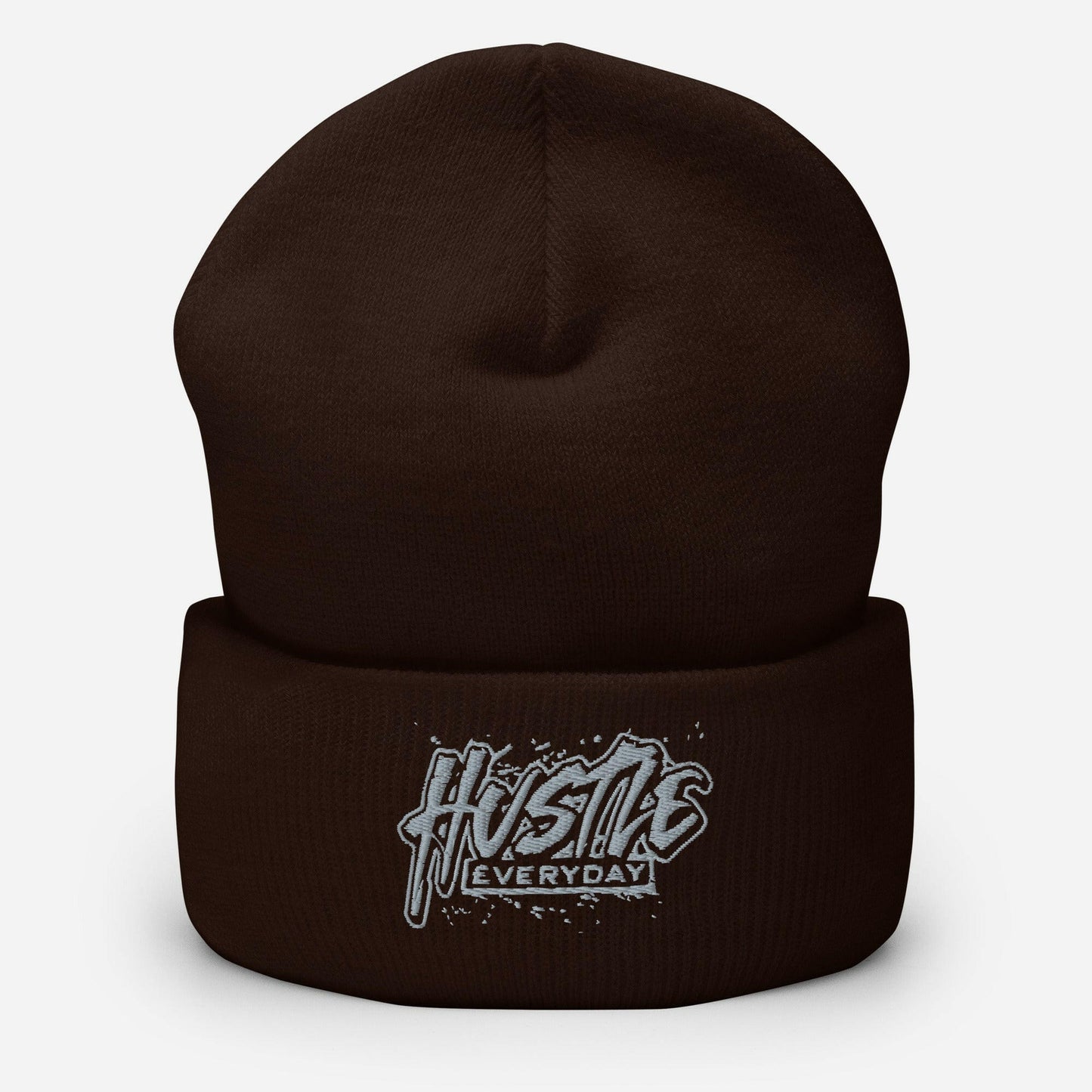 Grey Hustle £veryday Cuffed Beanie - HUSTLE £VERYDAY