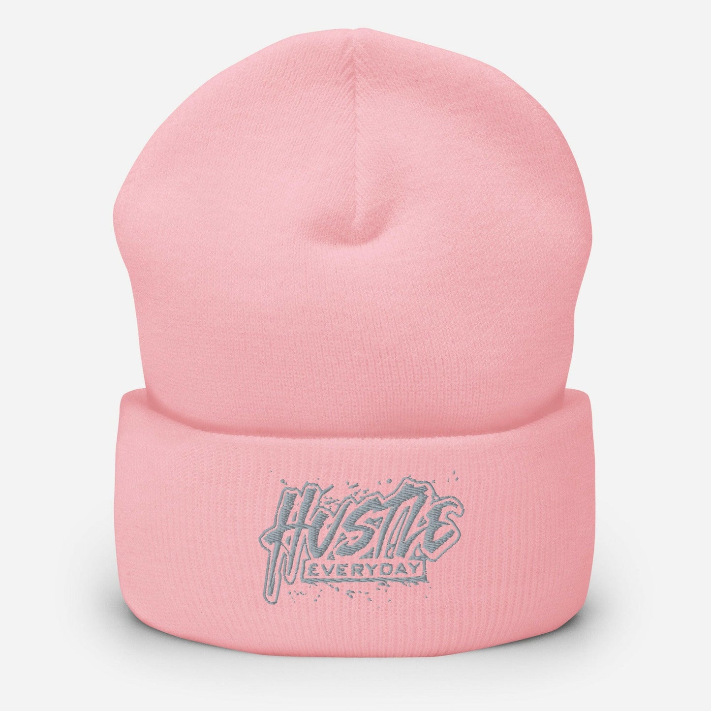 Grey Hustle £veryday Cuffed Beanie - HUSTLE £VERYDAY